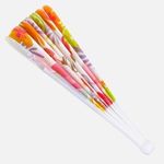 Carti si Birotica - Birotica - Articole ambalare - Evantai din Plastic Pliabil cu Model Flamingo, 22 cm, Alb - Infinity.ro