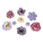 Casa si Gradina - Decoratiuni - Obiecte decorative - Plante artificiale - Set Flori Mov, 9 buc, Marimi Diferite, cu Autocolante - Infinity.ro
