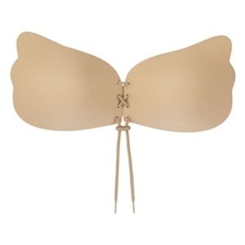 Fashion, accesorii si bijuterii - Femei - Lenjerie si pijamale femei - Lenjerie intima femei - Sutien Autoadeziv cu Siret Nude - Infinity.ro