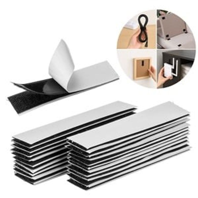 Carti si Birotica - Birotica - Accesorii de birou - Benzi adezive - Benzi Arici Autoadezive Negre, 10 x 2 cm, Set de 10 perechi - Infinity.ro