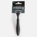 Ingrijire personala si Cosmetice - Aparate & accesorii ingrijire personala - Aparate de ras si tuns - Aparate de ras clasice - Aparat de ras cu lama tripla pentru barbati, Maner ergonomic, Negru si gri - Infinity.ro