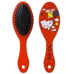 Ingrijire personala si Cosmetice - Ingrijire personala - Ingrijire par - Perii de par si piepteni - Perie de par ovala pentru copii, 18 cm, Rosie cu model Hello Kitty - Infinity.ro