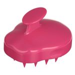 Ingrijire personala si Cosmetice - Ingrijire personala - Ingrijire par - Perii de par si piepteni - Perie de masaj capilar cu maner, 10 cm, silicon, roz - Infinity.ro