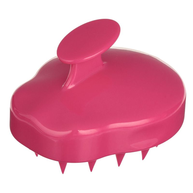 Ingrijire personala si Cosmetice - Ingrijire personala - Ingrijire par - Perii de par si piepteni - Perie de masaj capilar cu maner, 10 cm, silicon, roz - Infinity.ro