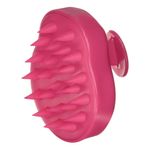 Ingrijire personala si Cosmetice - Ingrijire personala - Ingrijire par - Perii de par si piepteni - Perie de masaj capilar cu maner, 10 cm, silicon, roz - Infinity.ro