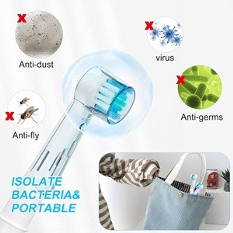 Ingrijire personala si Cosmetice - Igiena dentara - Periute de dinti electrice - Huse de protectie pentru periuta de dinti electrica, 4 buc, culori pastel - Infinity.ro