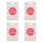 Casa si Gradina - Termice - Instalatii termice - Incalzire in pardosela - Set Pungi Cadou din Plastic, Alb cu Buline Roz, Mesaj Happy Birthday, 16x25cm, 4 buc - Infinity.ro