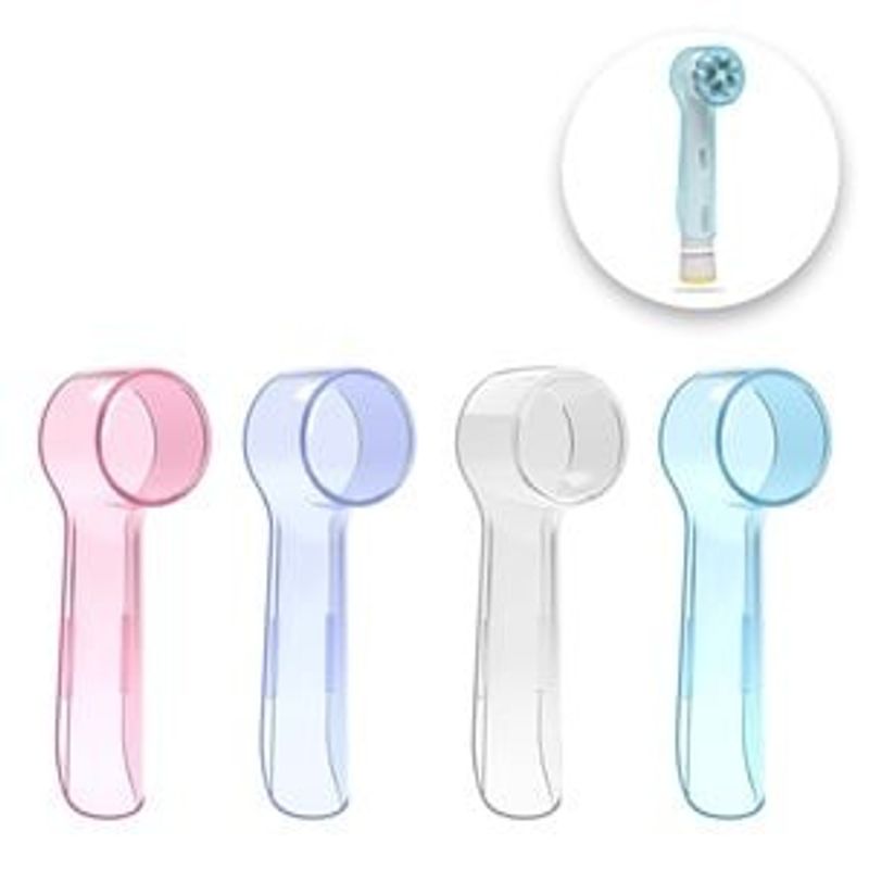 Ingrijire personala si Cosmetice - Igiena dentara - Periute de dinti electrice - Huse de protectie pentru periuta de dinti electrica, 4 buc, culori pastel - Infinity.ro