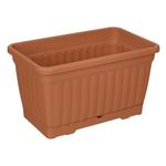 Casa si Gradina - Gradinarit si plante - Plante si ghivece - Accesorii ghivece si jardiniere - Jardiniera din plastic cu farfurie incorporata, Teracota, 30.5x18.5x17cm, 6L - Infinity.ro