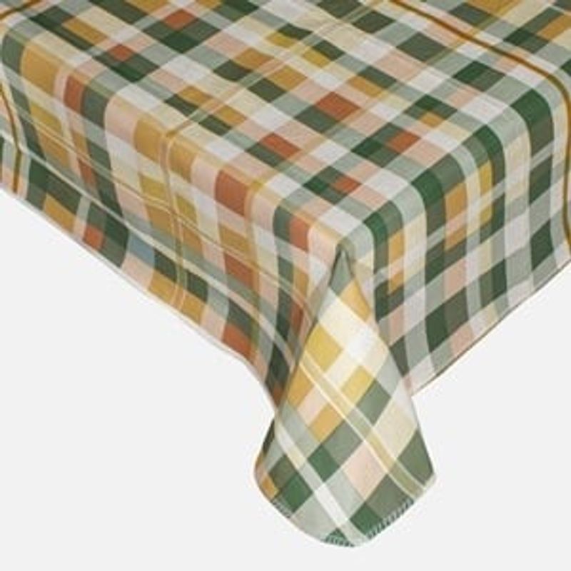 Casa si Gradina - Textile si covoare - Textile bucatarie - Fete de masa - Fata de masa plastifiata, 180x140cm, Model carouri maro-verde - Infinity.ro