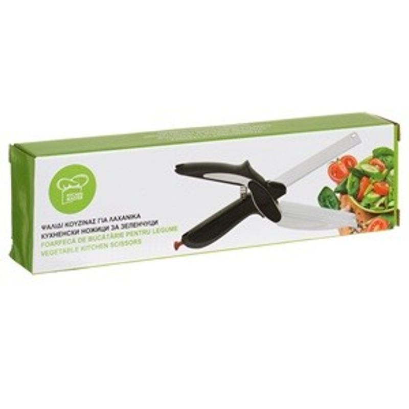 Casa si Gradina - Bucatarie si vesela - Ustensile bucatarie - Foarfeci bucatarie - Foarfeca de Bucatarie cu Lame din Otel Inoxidabil, 24 cm, Negru - Infinity.ro