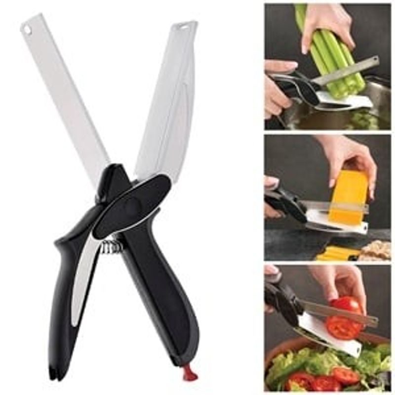 Casa si Gradina - Bucatarie si vesela - Ustensile bucatarie - Foarfeci bucatarie - Foarfeca de Bucatarie cu Lame din Otel Inoxidabil, 24 cm, Negru - Infinity.ro