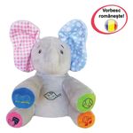 Jucarii, Copii si Bebe - Jucarii si jocuri - Jucarii & jocuri educative - Jocuri si jucarii educative - Jucarie educativa interactiva de plus, Elefantelul Cucu-Bau, gri, pentru prescolari - Infinity.ro