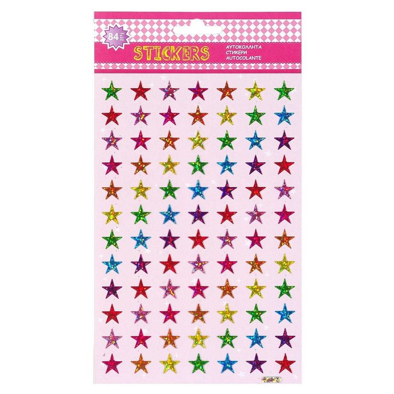 Casa si Gradina - Decoratiuni - Stickere decorative - Autocolante Stele Colorate, Set 84 buc, Multicolore - Infinity.ro