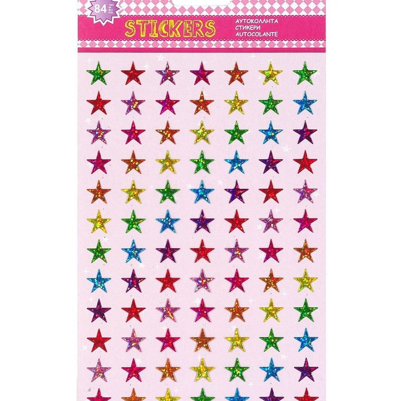 Casa si Gradina - Decoratiuni - Stickere decorative - Autocolante Stele Colorate, Set 84 buc, Multicolore - Infinity.ro