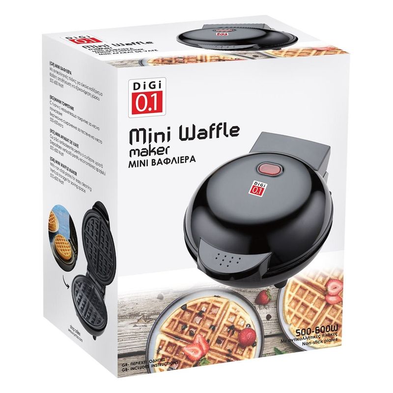 Electronice si Electrocasnice - Electrocasnice bucatarie - Accesorii electrocasnice bucatarie - Aparat Electric Mini pentru Vafe Antiaderente - Negru - Infinity.ro