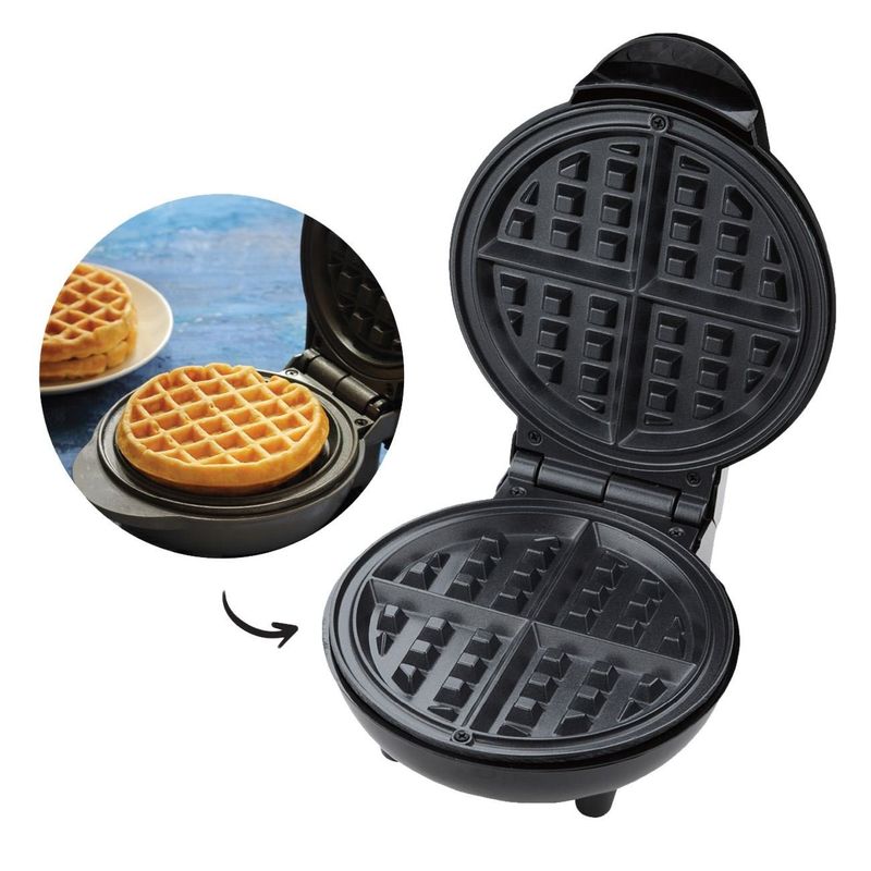 Electronice si Electrocasnice - Electrocasnice bucatarie - Accesorii electrocasnice bucatarie - Aparat Electric Mini pentru Vafe Antiaderente - Negru - Infinity.ro