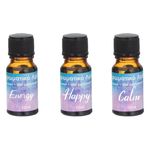 Casa si Gradina - Decoratiuni - Aromaterapie si lumanari - Uleiuri esentiale aromaterapie - Set 3 uleiuri parfumate, 10ml fiecare, Arome: Calm, Energy, Happy - Infinity.ro
