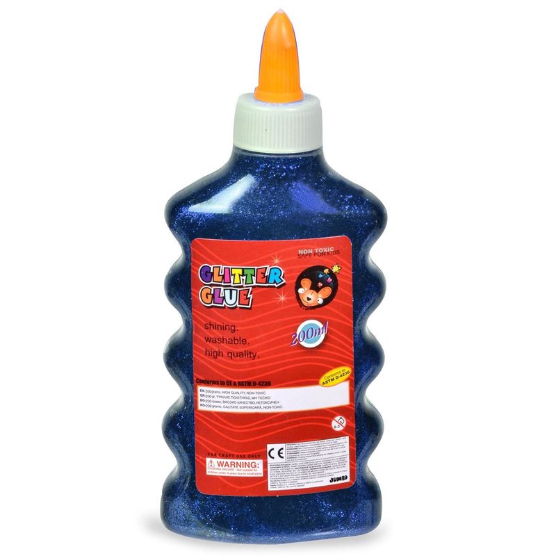 Carti si Birotica - Birotica - Accesorii de birou - Benzi adezive - Adeziv lichid cu glitter, Albastru, 200 ml - Infinity.ro