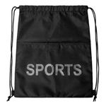 Sport si Outdoor - Fitness - Aparate fitness - Platforme vibrante - Rucsac Sport cu Buzunar Negru "SPORTS" 32.5x41.5cm - Infinity.ro