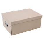 Casa si Gradina - Mobilier - Organizare si depozitare - Cutii depozitare - Cutie de Depozitare din Carton Pliabila Bej cu Maner 32x22x14cm - Infinity.ro