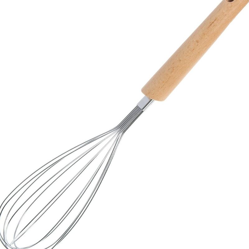 Casa si Gradina - Bucatarie si vesela - Ustensile bucatarie - Seturi ustensile de bucatarie - Tel Metalic cu Maner din Lemn, 33 cm - Infinity.ro