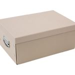 Casa si Gradina - Mobilier - Organizare si depozitare - Cutii depozitare - Cutie de Depozitare din Carton Pliabila Bej cu Maner 32x22x14cm - Infinity.ro