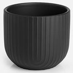 Casa si Gradina - Gradinarit si plante - Plante si ghivece - Ghivece si suporturi - Ghiveci decorativ ceramic, Negru, 20x17cm, 3.7L - Infinity.ro