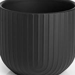 Casa si Gradina - Gradinarit si plante - Plante si ghivece - Ghivece si suporturi - Ghiveci decorativ ceramic, Negru, 20x17cm, 3.7L - Infinity.ro