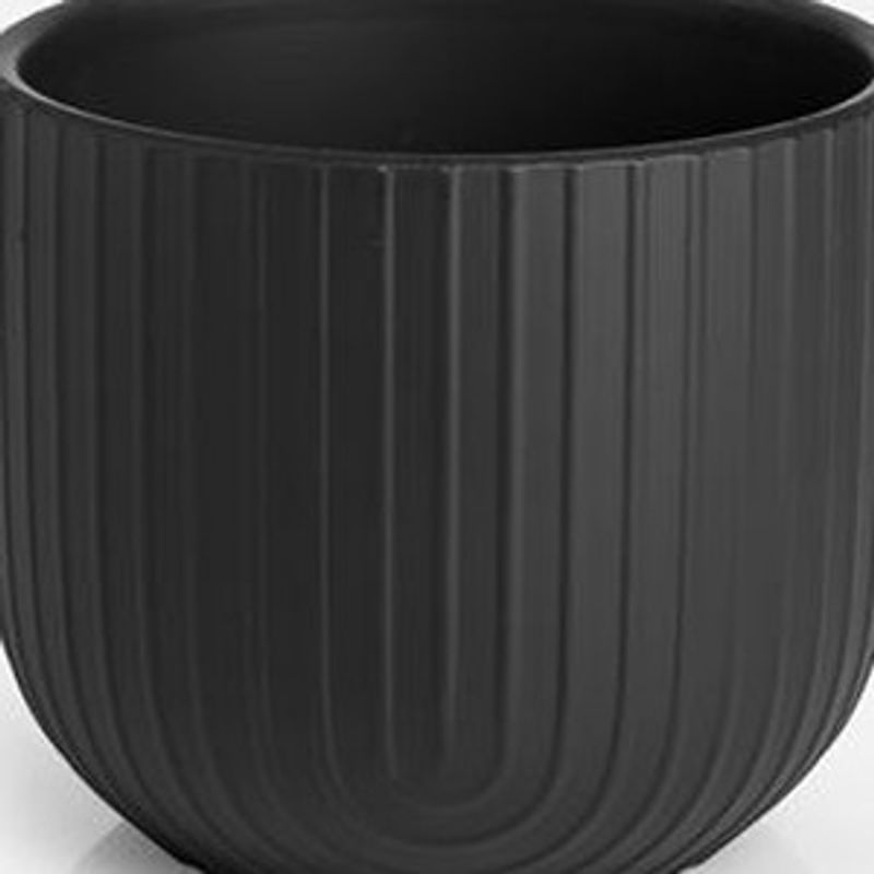 Casa si Gradina - Gradinarit si plante - Plante si ghivece - Ghivece si suporturi - Ghiveci decorativ ceramic, Negru, 20x17cm, 3.7L - Infinity.ro