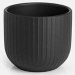 Casa si Gradina - Gradinarit si plante - Plante si ghivece - Ghivece si suporturi - Ghiveci decorativ ceramic, Negru, 20x17cm, 3.7L - Infinity.ro