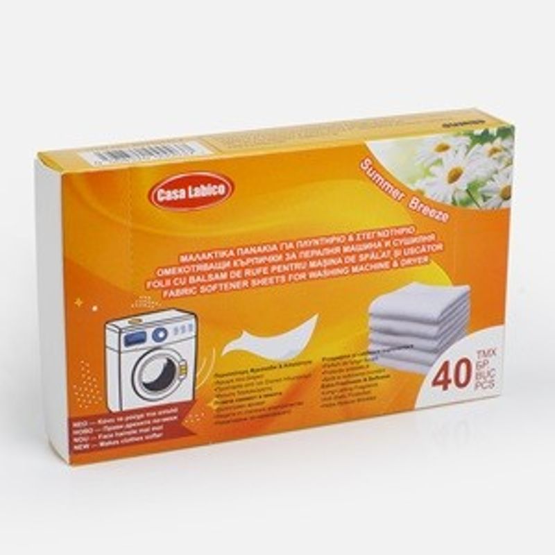 Market - Spalare si intretinere rufe - Produse intretinere textile - Balsam rufe - Servetele pentru uscator rufe, parfumate, 40 buc - Infinity.ro