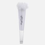 Casa si Gradina - Decoratiuni - Decoratiuni petrecere - Accesorii pentru petrecere - Evantai cu pene si mesaj Bride, 23 cm, Alb - Infinity.ro