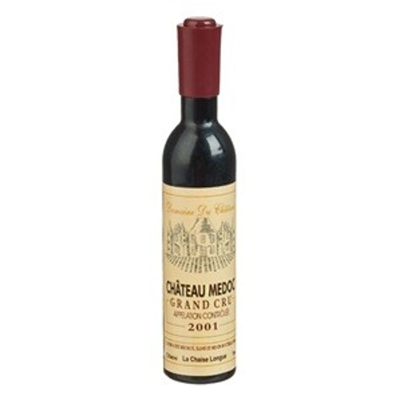 Casa si Gradina - Bucatarie si vesela - Accesorii bar - Tirbusoane si dopuri - Deschizator de sticle cu tirbuson, forma de sticla de vin, 12 cm, negru, metal, cu magnet - Infinity.ro