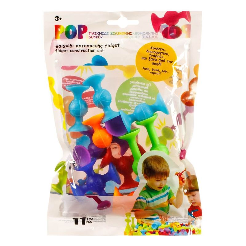 Jucarii, Copii si Bebe - Jucarii si jocuri - Vehicule si jucarii cu telecomanda - Utilaje constructie de jucarie - Pop Fidjet Ventuze Colorate 11buc - Infinity.ro