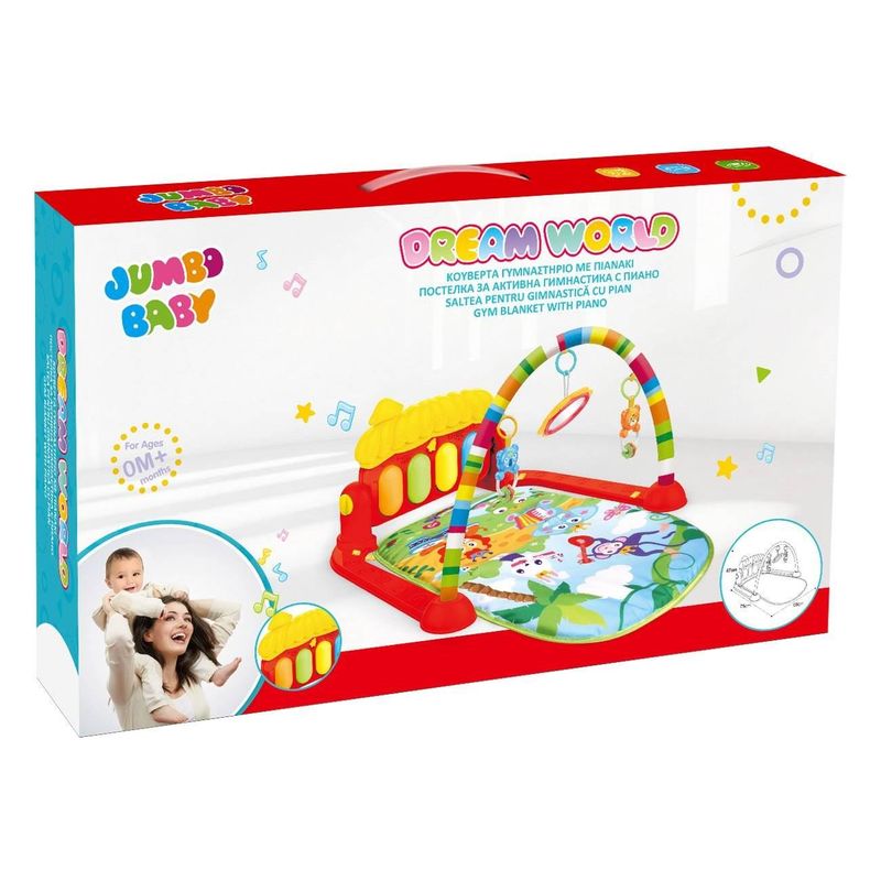 Jucarii, Copii si Bebe - Jucarii si jocuri - Jucarii bebelusi - Jucarii interactive bebelusi - Saltea de Joaca pentru Bebelusi cu Pian Rosie - Infinity.ro