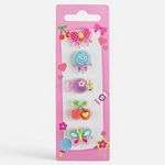 Fashion, accesorii si bijuterii - Copii - Accesorii copii - Bijuterii si ceasuri copii - Inele pentru copii cu strasuri, set 5 buc, modele de vara, argintii - Infinity.ro