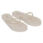 Fashion, accesorii si bijuterii - Femei - Incaltaminte femei - Slapi si papuci femei - Papuci de plaja pentru femei, culoare crem, talpa reliefata, curelusa - Infinity.ro