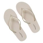 Fashion, accesorii si bijuterii - Femei - Incaltaminte femei - Slapi si papuci femei - Papuci de plaja pentru femei, culoare crem, talpa reliefata, curelusa - Infinity.ro