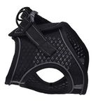 Petshop - Accesorii petshop - Zgarzi, lese si hamuri - Hamuri - Ham cu lesa negru pentru caini - Material textil reflectorizant - Infinity.ro