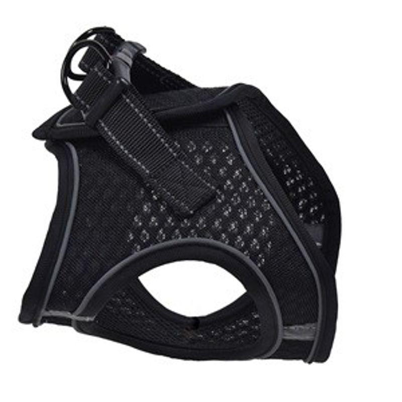 Petshop - Accesorii petshop - Zgarzi, lese si hamuri - Hamuri - Ham cu lesa negru pentru caini - Material textil reflectorizant - Infinity.ro