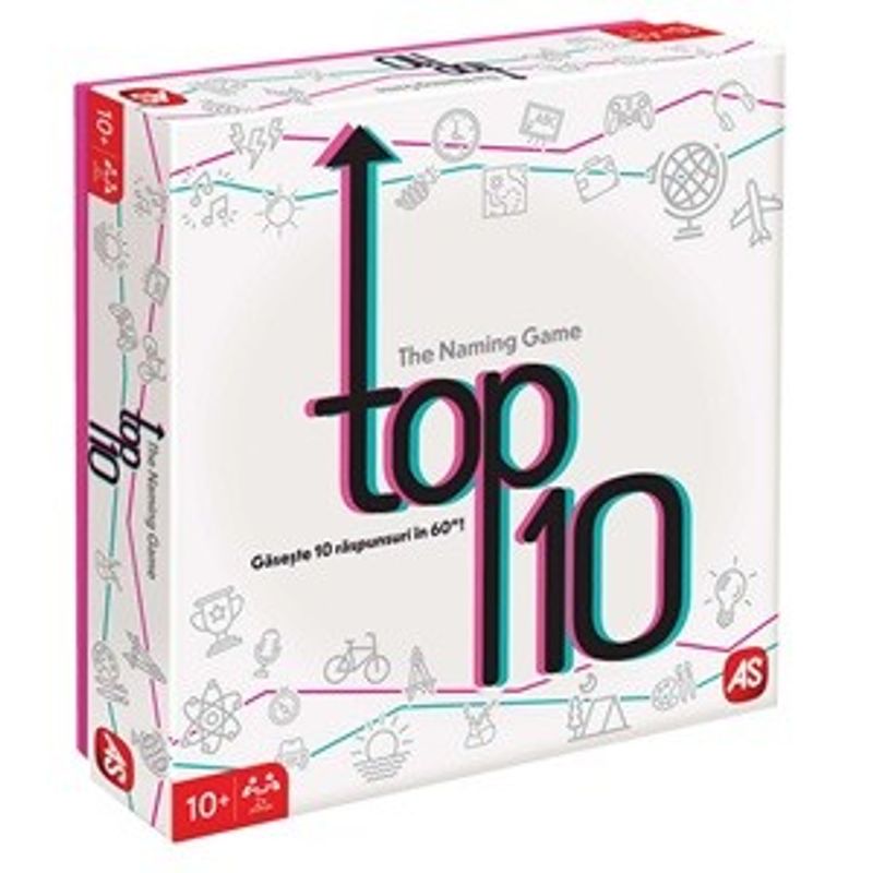 Jucarii, Copii si Bebe - Jucarii si jocuri - Jocuri si puzzle - Jocuri de societate - Joc de societate Top 10, 100 de carduri, 2 echipe - Infinity.ro