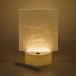 Casa si Gradina - Corpuri si surse de iluminat - Benzi LED - Tablita LED cu Marker si Radiera, 14x19.5 cm, Alba - Infinity.ro