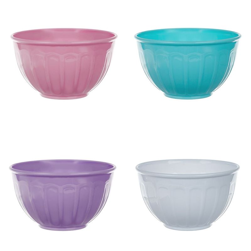 Casa si Gradina - Bucatarie si vesela - Vesela si tacamuri - Farfurii si boluri - Set 4 Boluri pentru Inghetata din Plastic, 240 ml, Multicolore - Infinity.ro