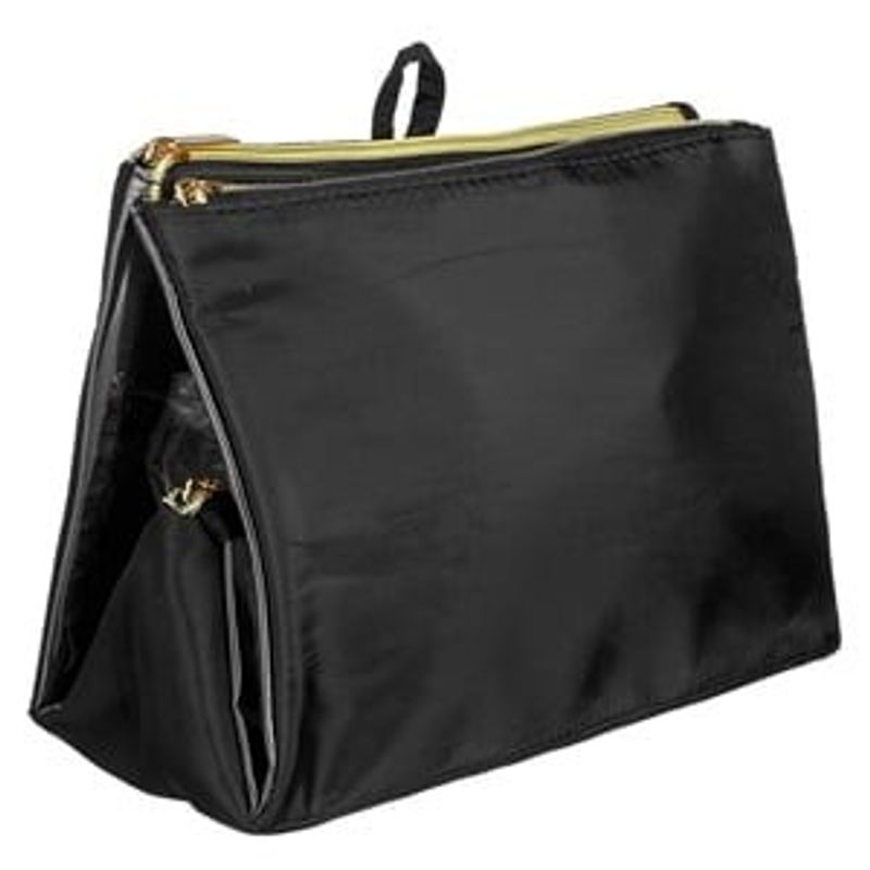 Ingrijire personala si Cosmetice - Machiaj - Portfarduri si genti cosmetice - Portfard Negru cu 3 Compartimente, 23x10x17cm - Infinity.ro
