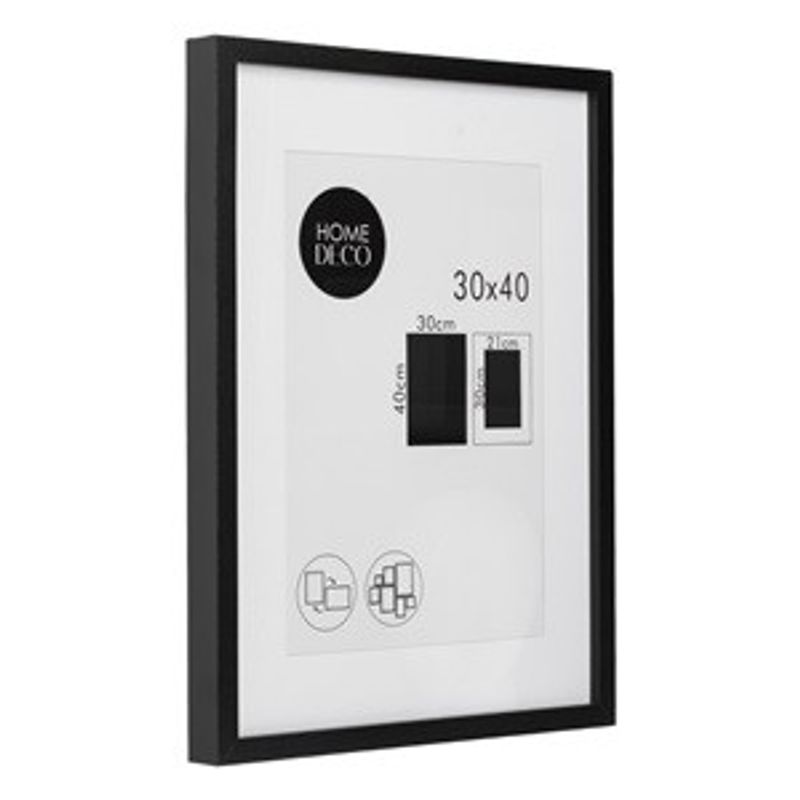 Casa si Gradina - Decoratiuni - Obiecte decorative - Accesorii decorative - Tablou Decorativ cu Paspartu, Rama din Lemn, Negru, 30x40cm - Infinity.ro