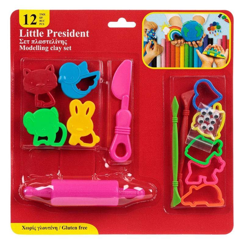 Carti si Birotica - Rechizite - Plastilina - Set Forme Plastilina cu Unelte si Accesorii, 14 piese, Multicolor - Infinity.ro