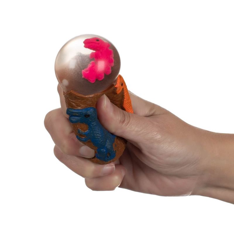 Jucarii, Copii si Bebe - Jucarii si jocuri - Figurine - Ou Dinozaur Maro cu Pui, 6 cm, Jucarie de Stres - Infinity.ro