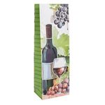 Carti si Birotica - Birotica - Articole ambalare - Sacosa Cadou cu Model Struguri din Folie Argintie pentru Sticle de Vin, 12x9x36cm - Infinity.ro