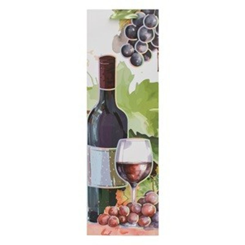 Carti si Birotica - Birotica - Articole ambalare - Sacosa Cadou cu Model Struguri din Folie Argintie pentru Sticle de Vin, 12x9x36cm - Infinity.ro